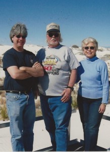 Uncle Rich Collins, Mom and me. White Sands, NM March 2008